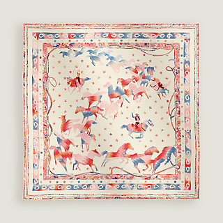 人気☆【HERMES】カレ 90 Les Mustangs Marble Silk スカーフ Les Mustangs Marble Silk scarf 90 | Hermès USA